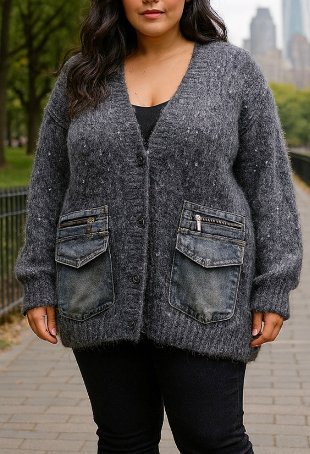 The City Sparkle Utility Cardigan