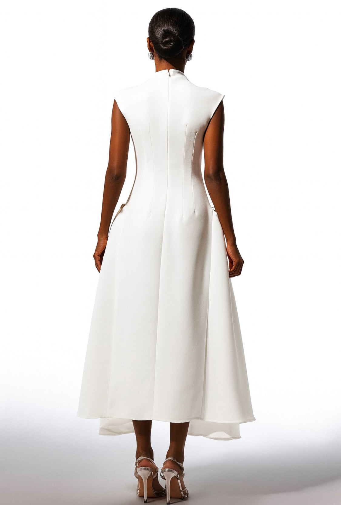 Elegant High Low Midi Dress