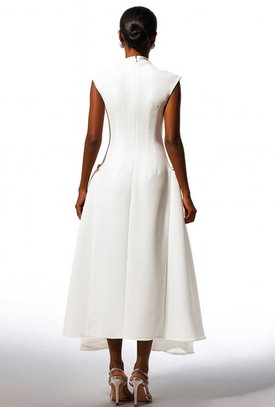 Elegant High Low Midi Dress