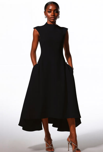 Elegant High Low Midi Dress