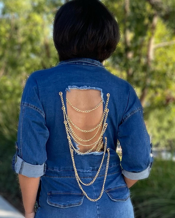 Mixed Emotions Denim Jumpsuit
