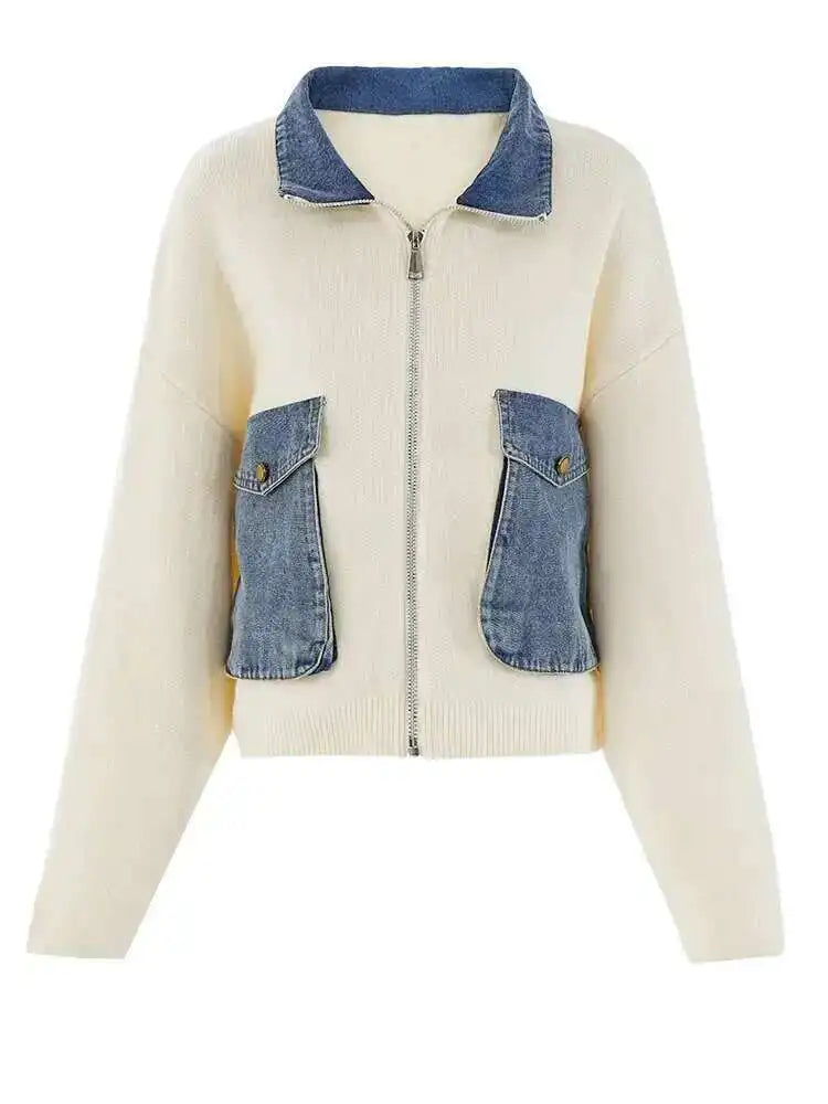Amy's Denim Contrast Utility Jacket
