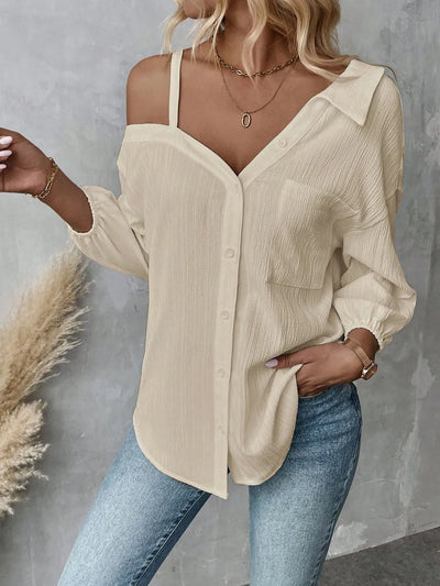 Textured Loose-Fit Casual Top