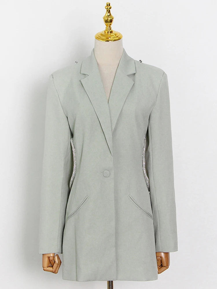 The Diva Cut Out Diamond Blazer