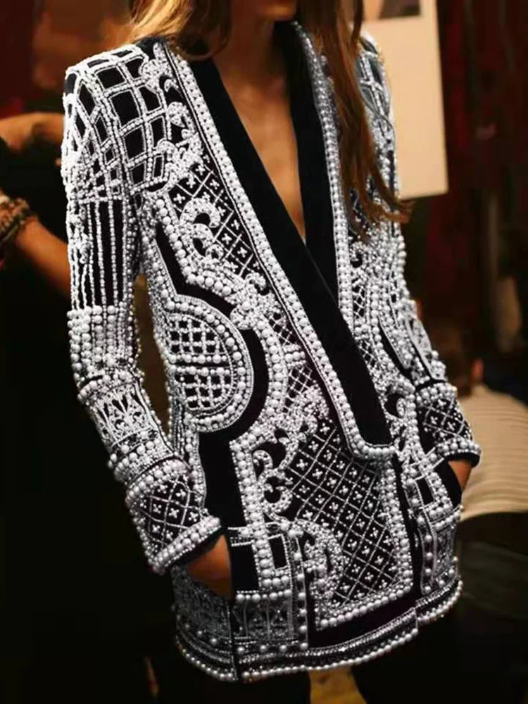 Regal Embellished Statement Blazer
