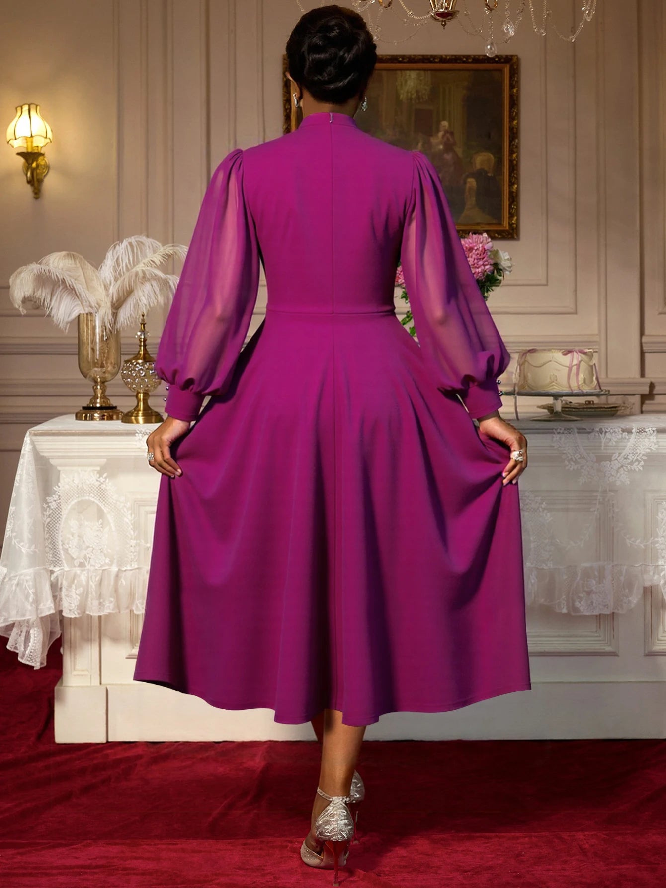 Royal Grace Midi Dress