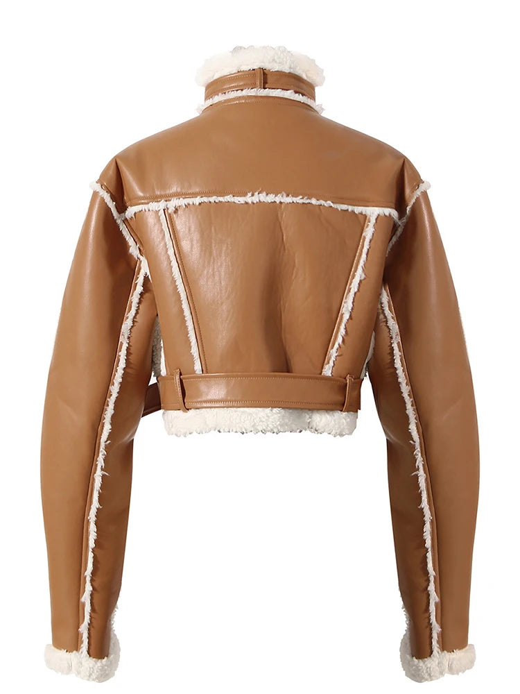Jane Leather Aviator Jacket