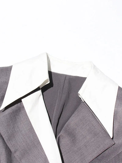 Lace-Up Detail Slim Blazer