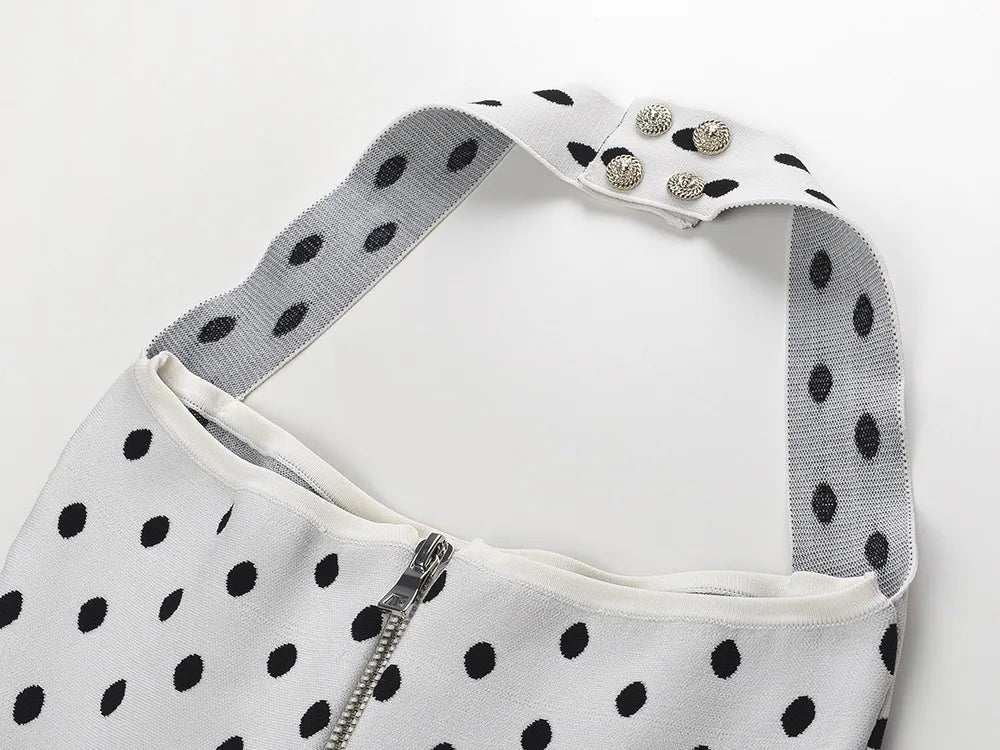 Flirty Polka Halter Dress