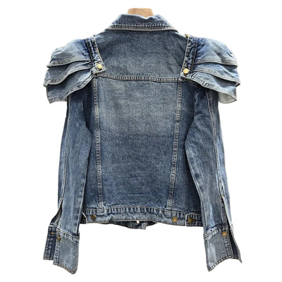 Layered Shoulder Denim Jacket