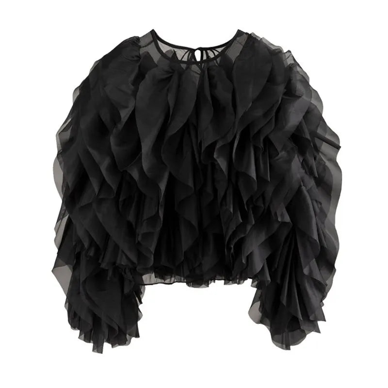 Elara Ruffles Fashion Blouse