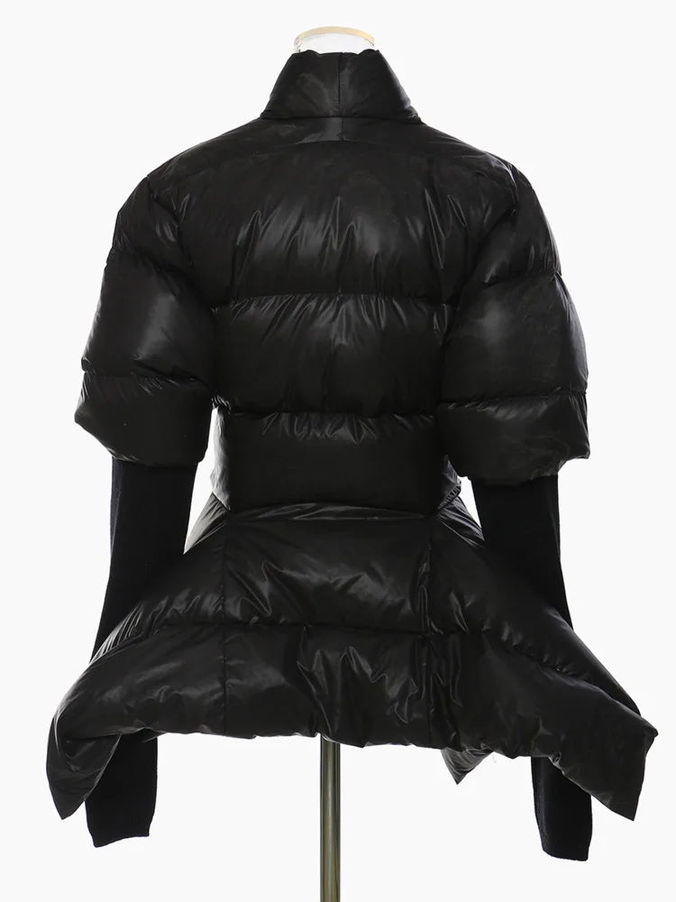 Joy Fashion Tie Waist Puffer Jacket