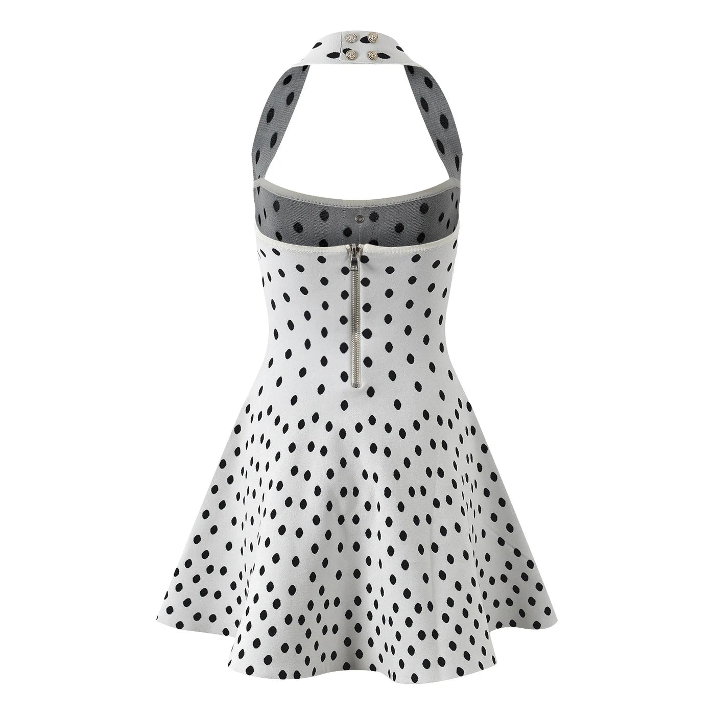 Flirty Polka Halter Dress