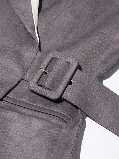 Lace-Up Detail Slim Blazer