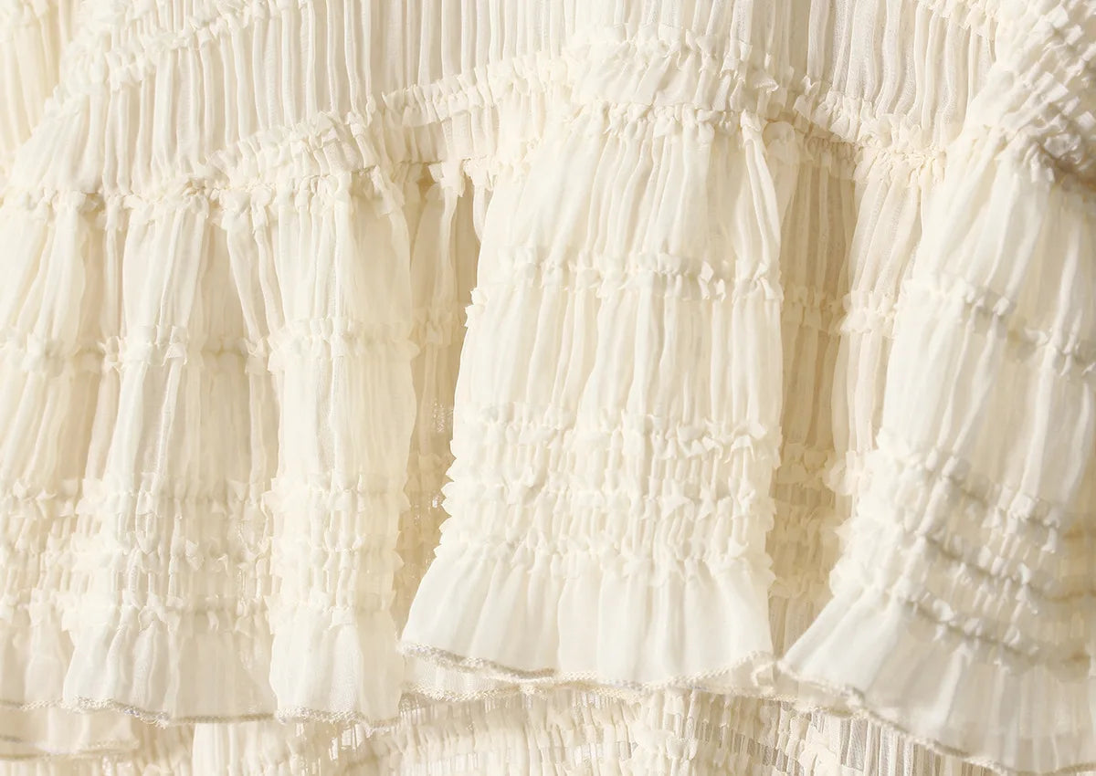 Ruffle Elegance Belted Trench Dress