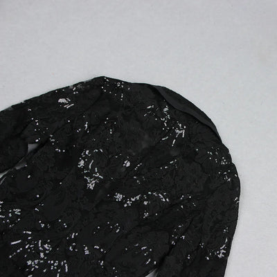 Midnight Temptation Sequin Lace Set