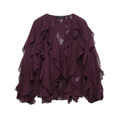 Laurie Elegant Ruffle Blouse