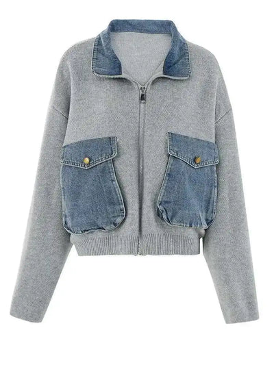 Amy's Denim Contrast Utility Jacket