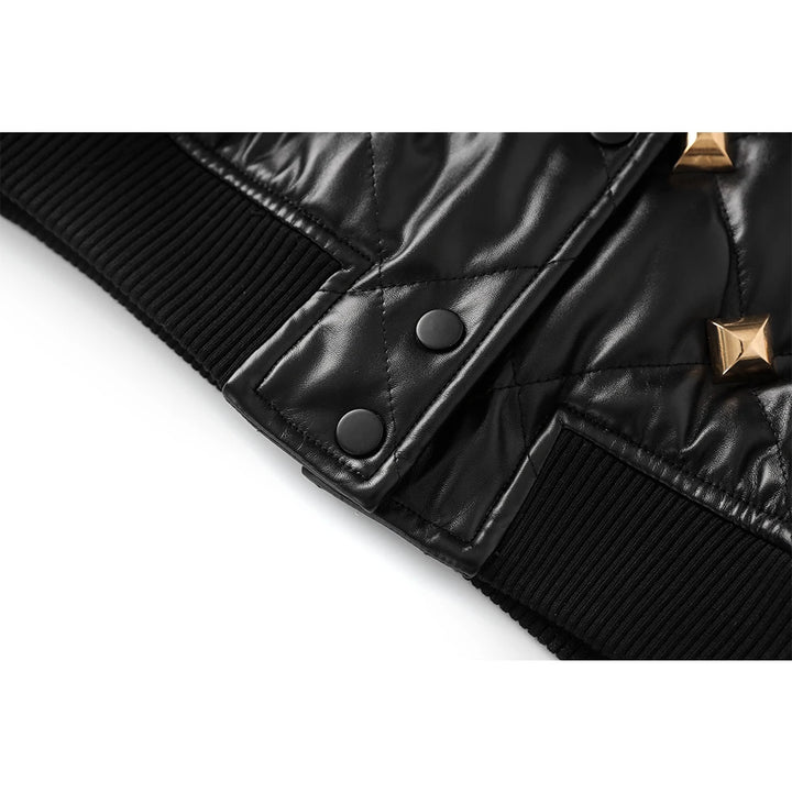 Gold Studded Moto Jacket
