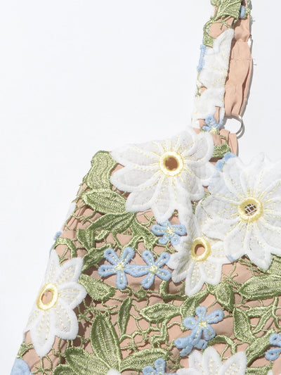 Blooming Grace Floral Lace Midi Dress