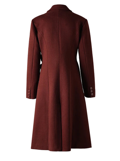 Sage Single Brested Long Flower Trench Coat