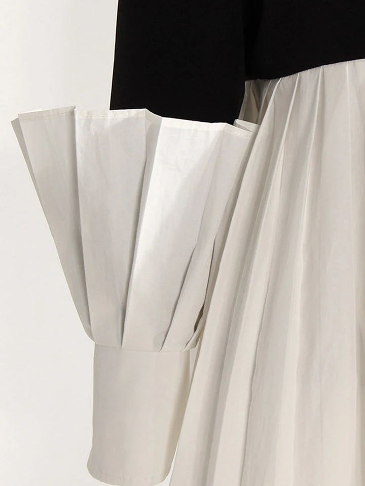 Black and White Color-Block Blazer