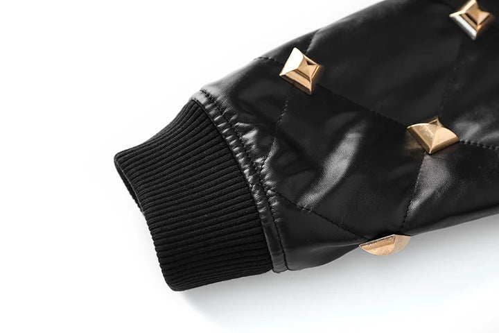 Gold Studded Moto Jacket