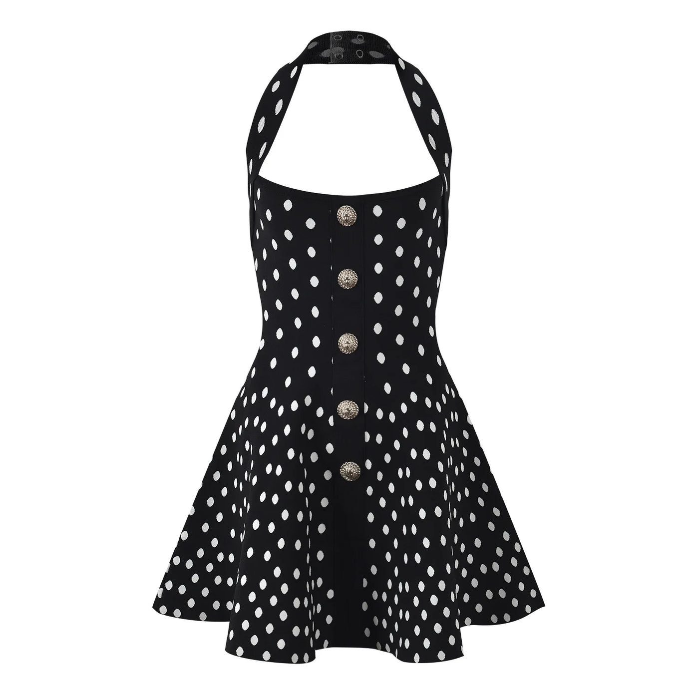 Flirty Polka Halter Dress