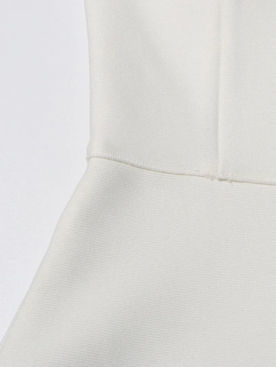 White Rhinestone Strapless Mini Dress