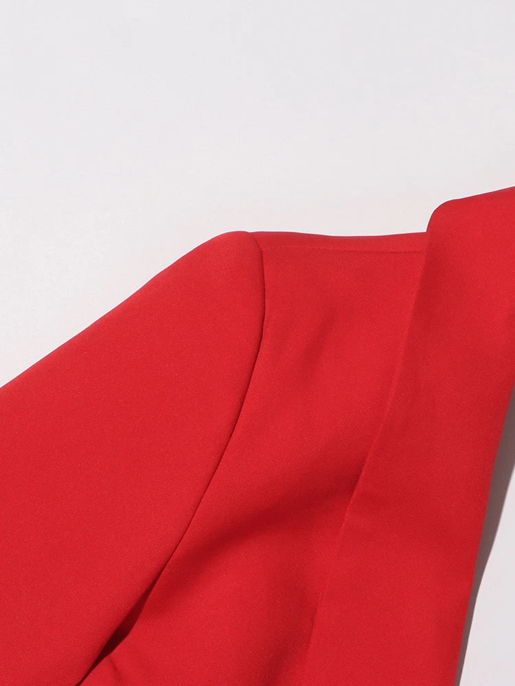 Bold Elegance Open-Back Blazer