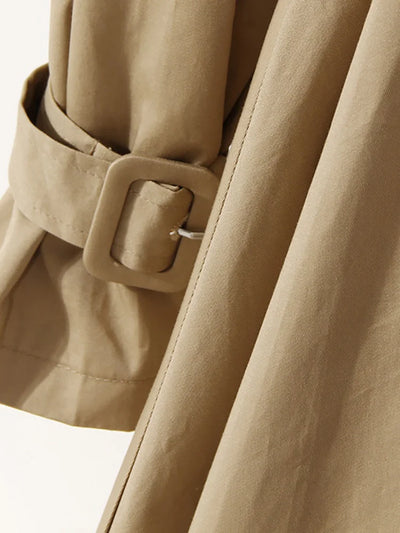 The Monroe Colorblock Trench Coat - Khaki