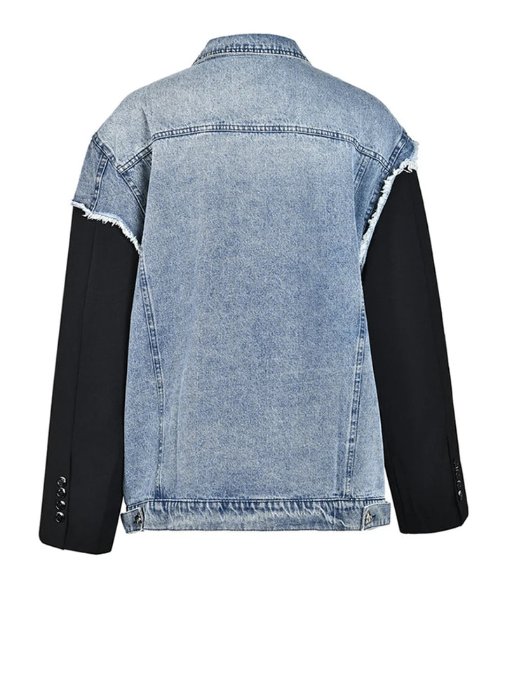 Urban Edge Patchwork Denim Jacket | Moody Fitzs Boutique