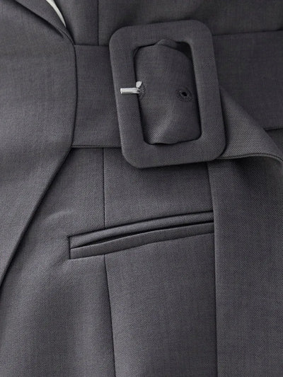 Lace-Up Detail Slim Blazer