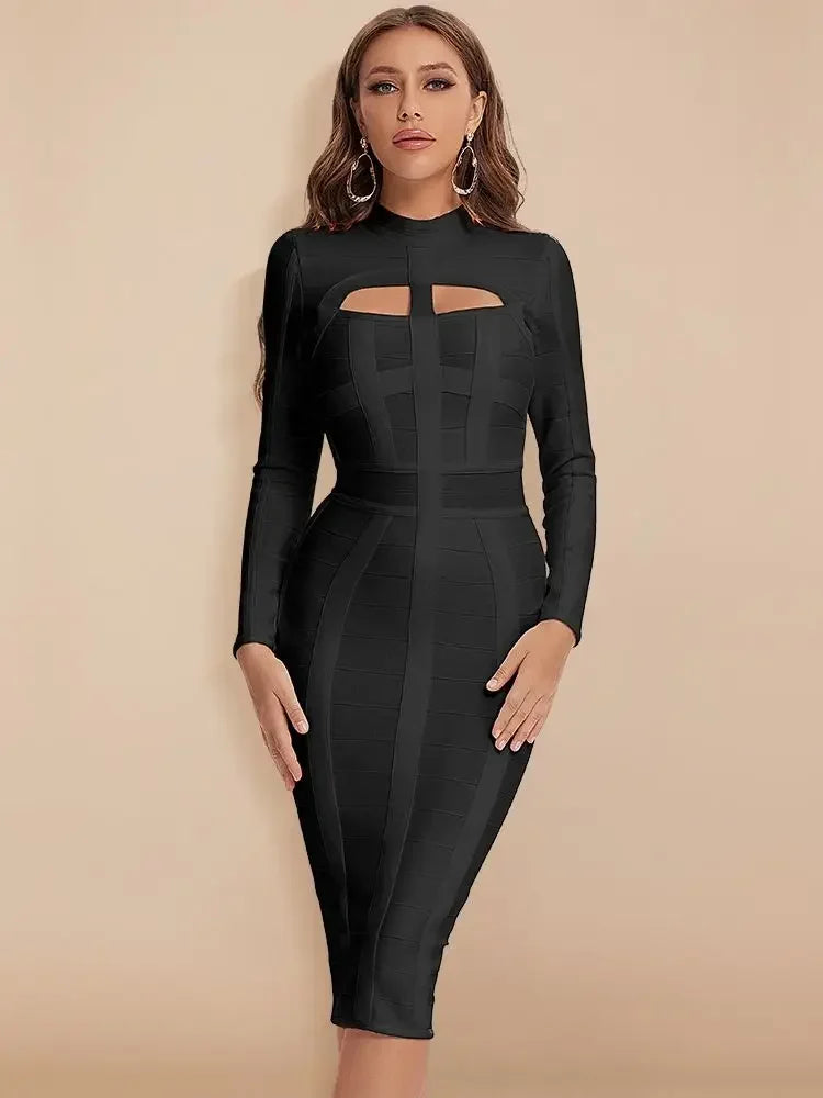 Marian's Hollow Out Bandage Dress