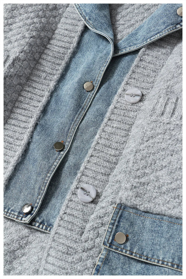 Chill Days Denim Knit Cardigan