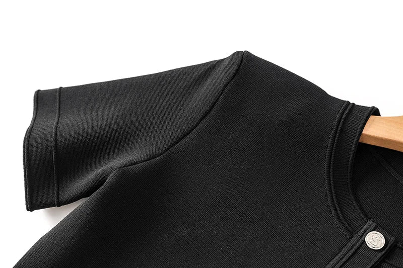 Chic Harmony Button Dress