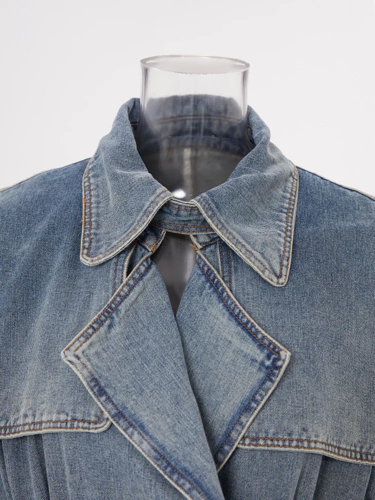 The Uptown Denim Trench Coat