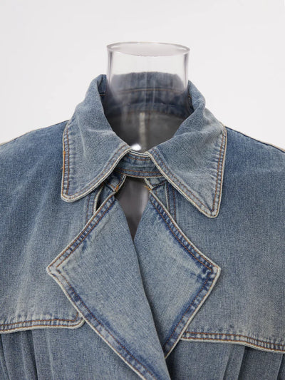 The Uptown Denim Trench Coat
