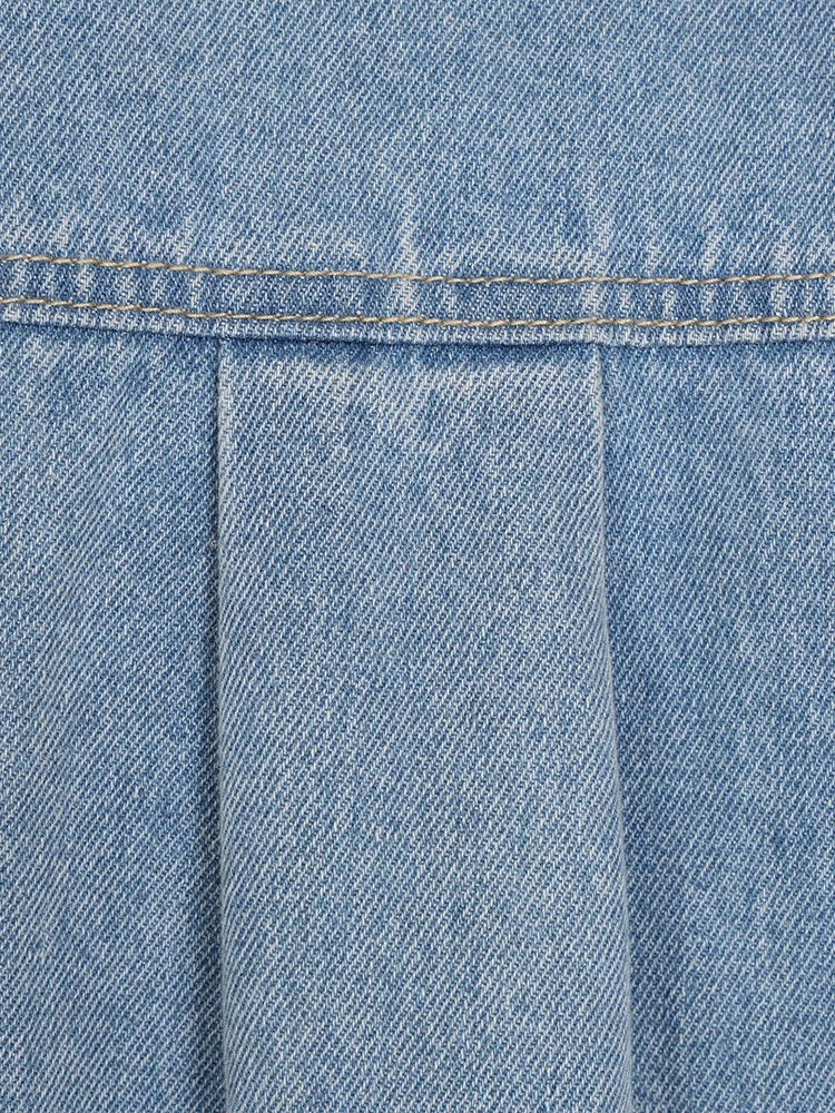 Rhinestones Denim Top