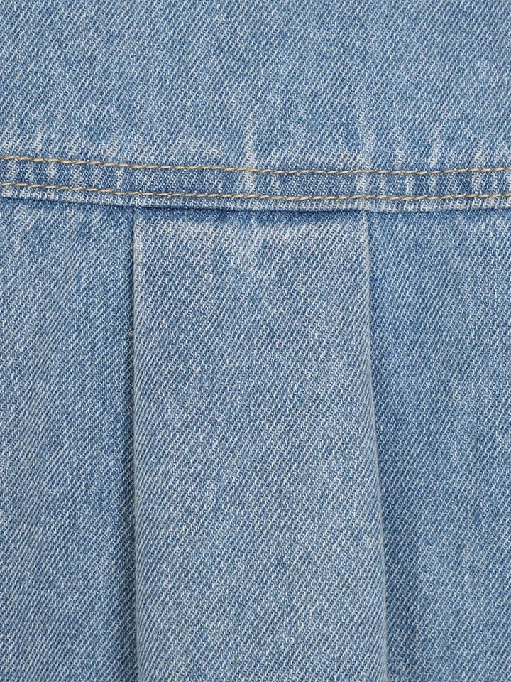 Rhinestones Denim Top