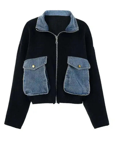 Amy's Denim Contrast Utility Jacket