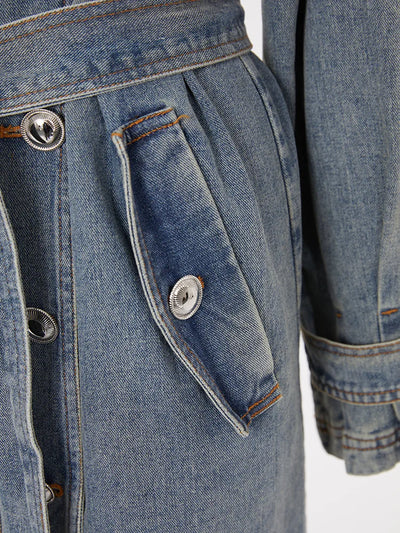 The Uptown Denim Trench Coat