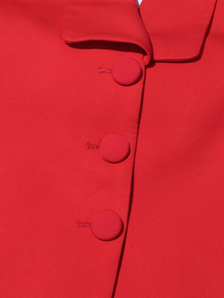 Bold Elegance Open-Back Blazer