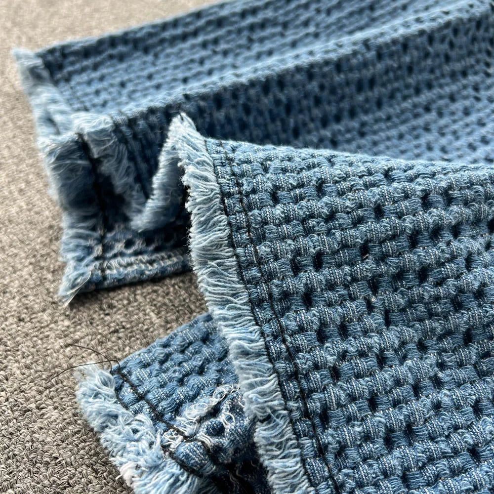 Denim Elegance Knit Skirt Set