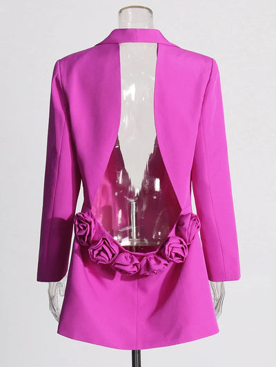 Bold Elegance Open-Back Blazer