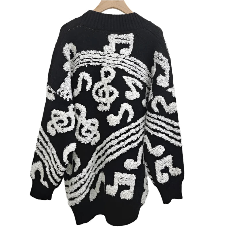 Lyric Black and White Cardigan