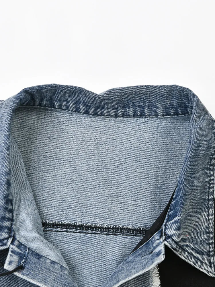 Urban Edge Patchwork Denim Jacket | Moody Fitzs Boutique