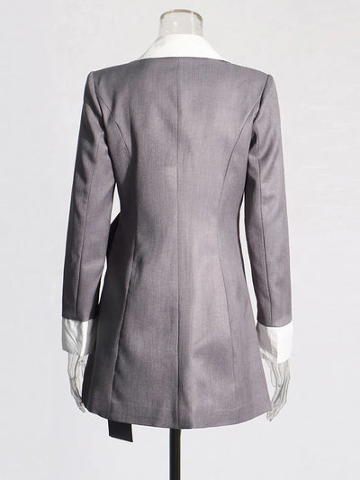 Lace-Up Detail Slim Blazer