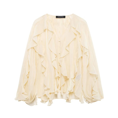 Laurie Elegant Ruffle Blouse