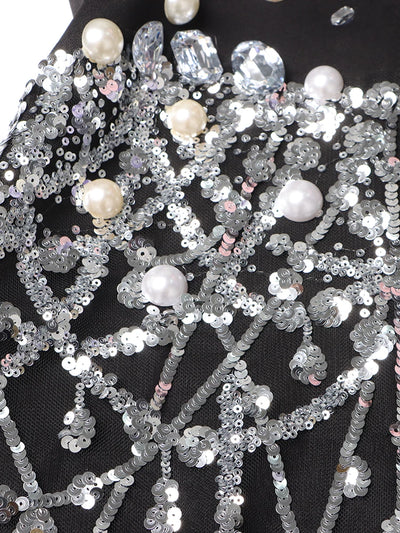 Midnight Crystal Embellished Blazer